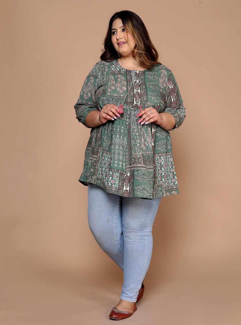Plus Size Women Top ( Green )