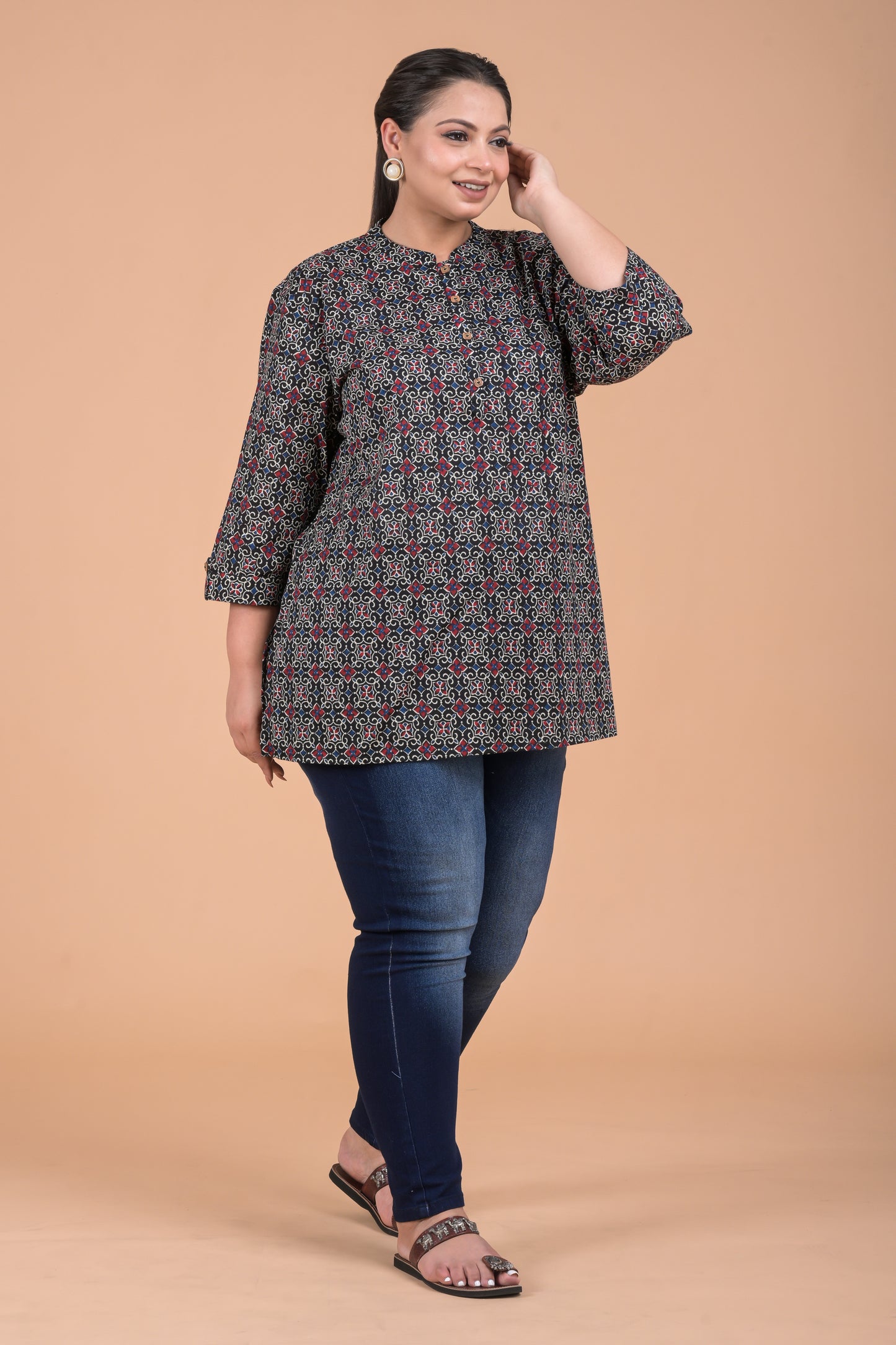 Women Top Kurta ( Black )