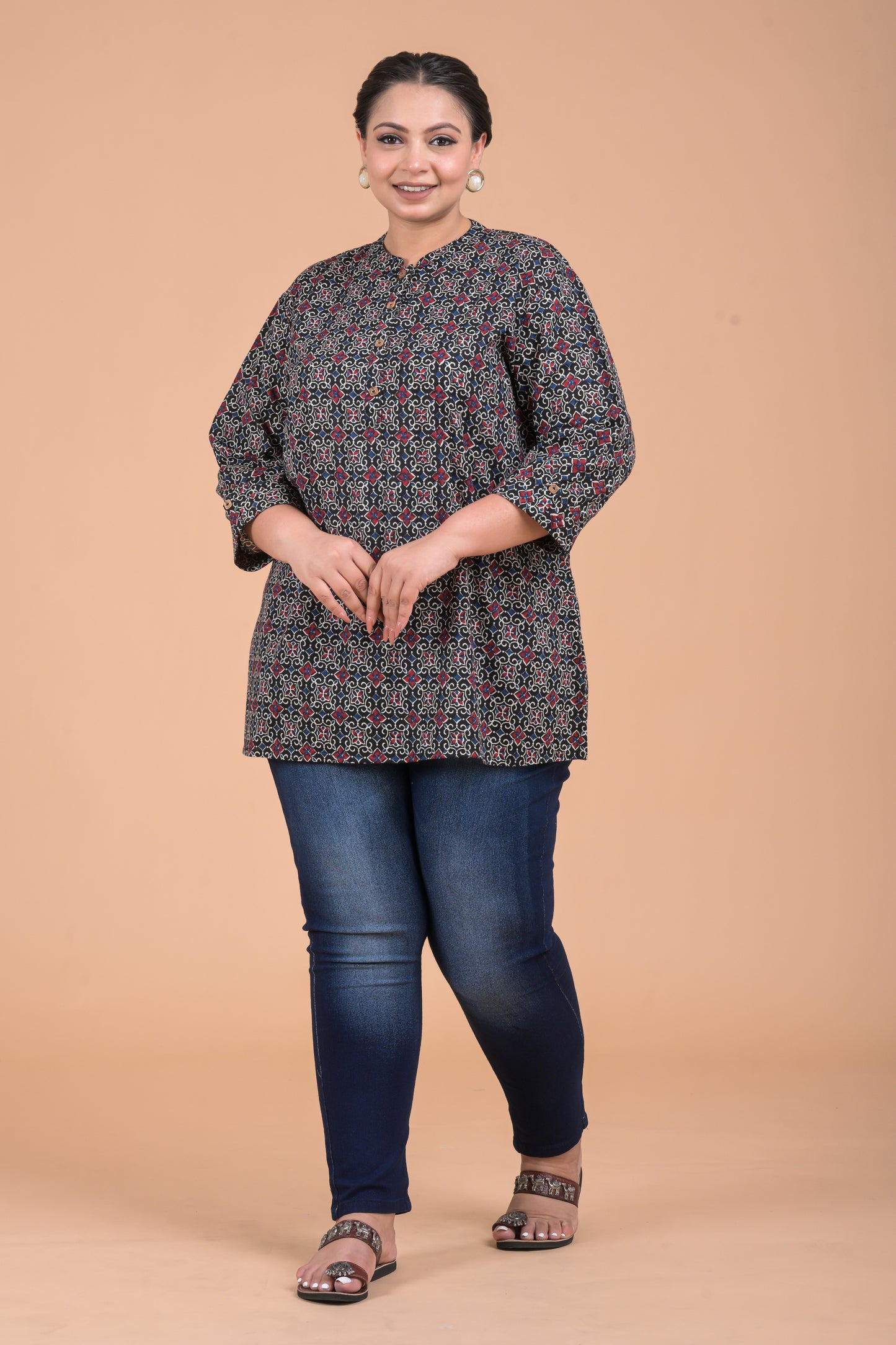 Women Top Kurta ( Black )