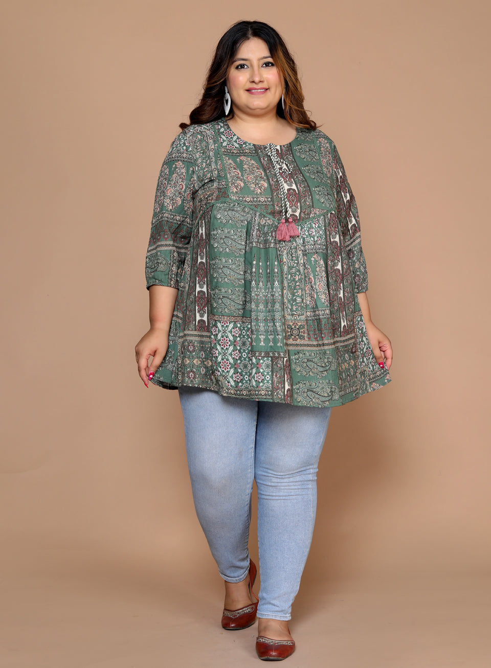 Plus Size Women Top ( Green )