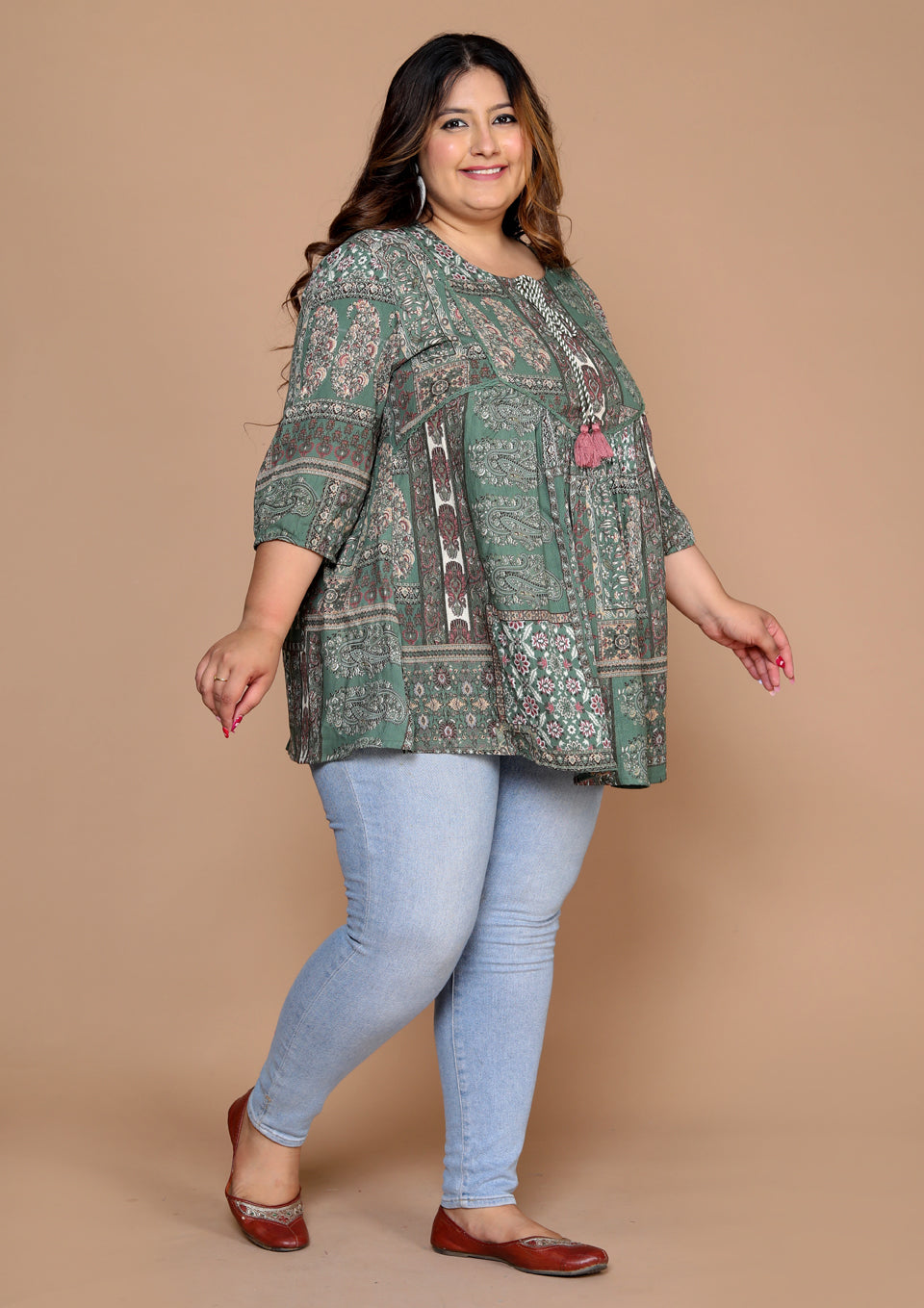 Plus Size Women Top ( Green )