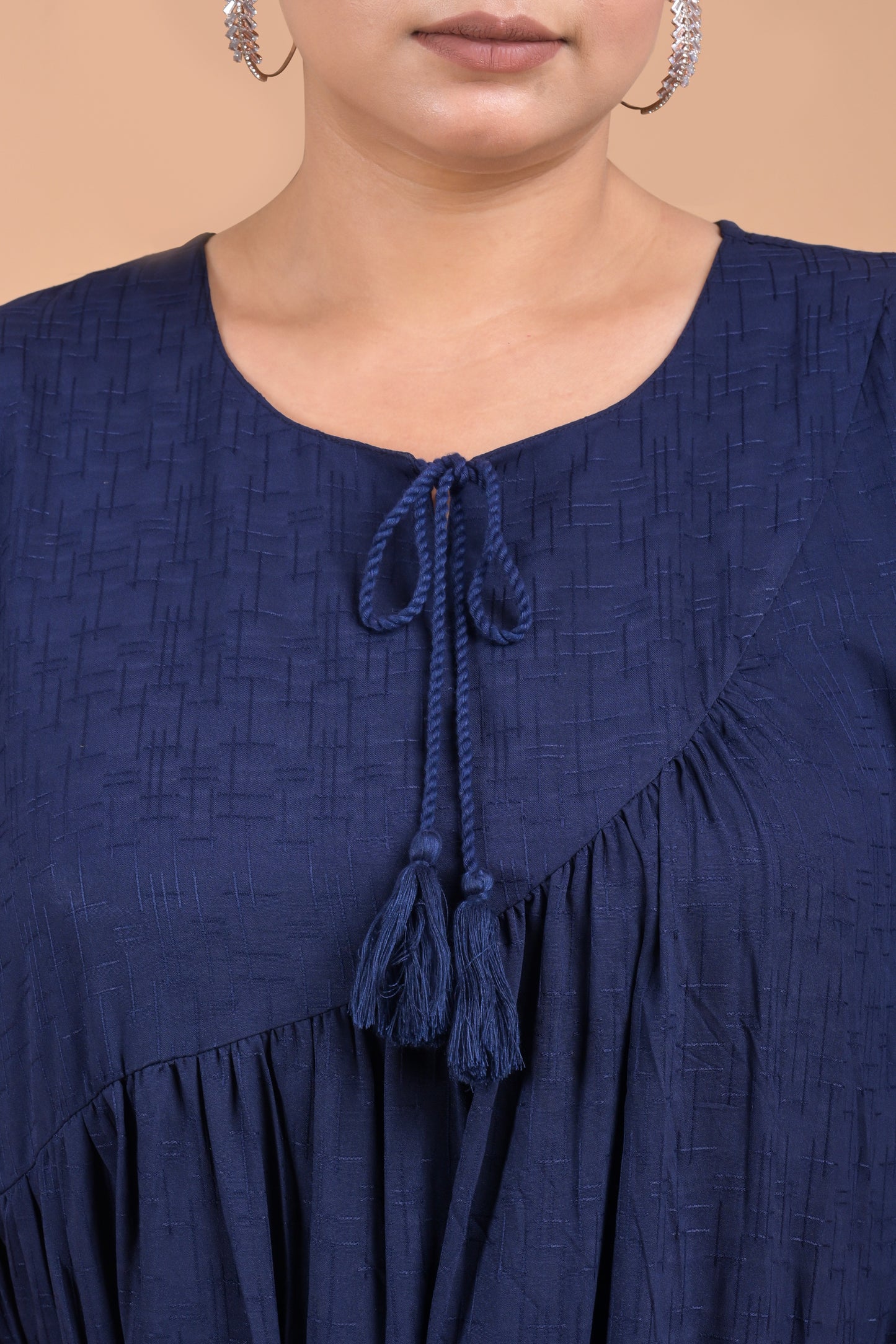 Plus Size Navy Midi Dress