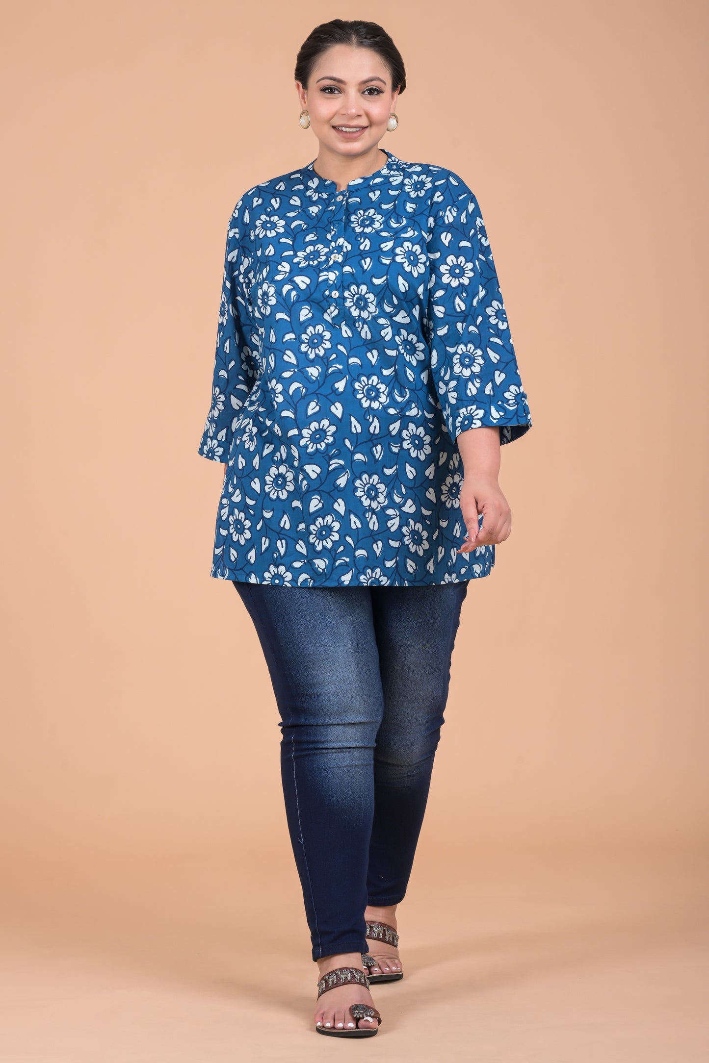 Plus Size Indigo Kurta