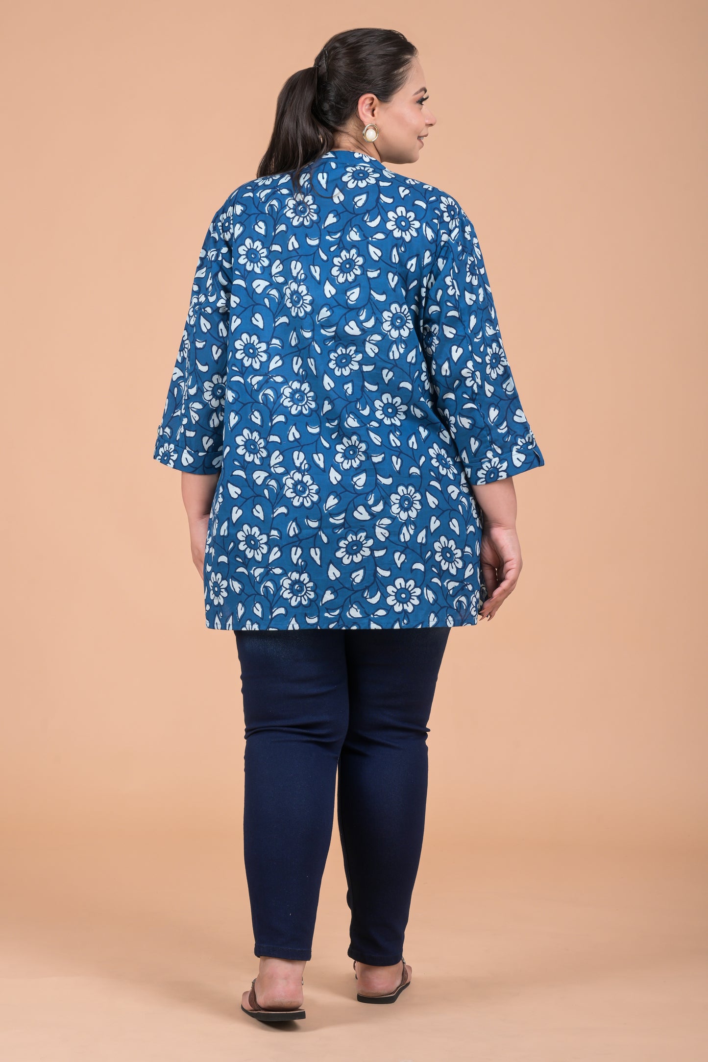 Plus Size Indigo Kurta