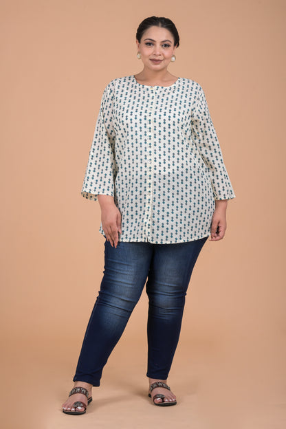 Women Plus Size Printed Kurta set