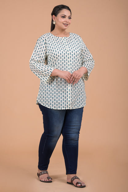 Women Plus Size Printed Kurta set