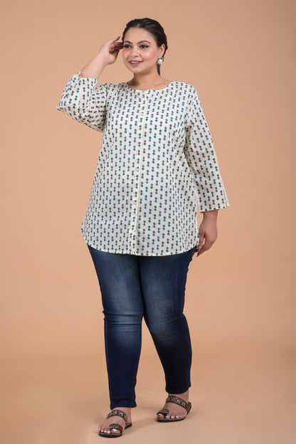 Women Plus Size Printed Kurta set