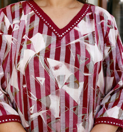 Maroon Kurta Set