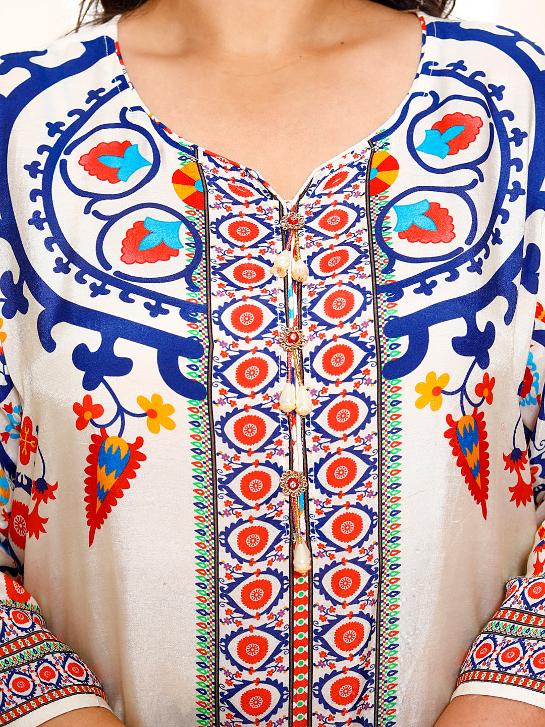 Plus Size Women's Printed Co-ord Set ( Multi-color )